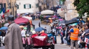 16/05/2015 Lucca, Passage of the Automobile Racing Mille Miglia from the center of Lucca