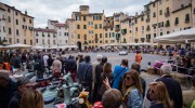 16/05/2015 Lucca, Passage of the Automobile Racing Mille Miglia from the center of Lucca