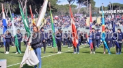 14/03/2016 VIAREGGIO (LU), la nuotatrice DILETTA CARLI alla cerimonia di apertura della VIAREGGIO CUP 2016 con la partita INTER - AKADEMIJA PANDEV svolta allo stadio dei pini a VIAREGGIO