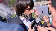 14/03/2016 VIAREGGIO (LU), il portiere del GENOA MATTIA PERIN legge il giuramento alla cerimonia di apertura della VIAREGGIO CUP 2016 con la partita INTER - AKADEMIJA PANDEV svolta allo stadio dei pini a VIAREGGIO