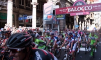 arrival of the stage Albenga - Genoa of the Tour of Italy