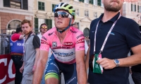 arrival of the stage Albenga - Genoa of the Tour of Italy