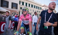 arrival of the stage Albenga - Genoa of the Tour of Italy