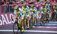 arrival of the stage Albenga - Genoa of the Tour of Italy