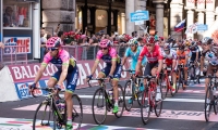 arrival of the stage Albenga - Genoa of the Tour of Italy