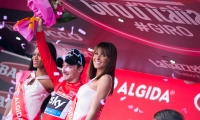 arrival of the stage Albenga - Genoa of the Tour of Italy
