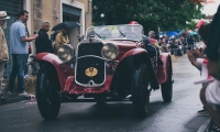 16/05/2015 Lucca, Passage of the Automobile Racing Mille Miglia from the center of Lucca