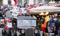 16/05/2015 Lucca, Passage of the Automobile Racing Mille Miglia from the center of Lucca