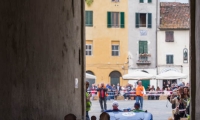 16/05/2015 Lucca, Passage of the Automobile Racing Mille Miglia from the center of Lucca