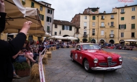 16/05/2015 Lucca, Passage of the Automobile Racing Mille Miglia from the center of Lucca