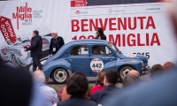 16/05/2015 Lucca, Passage of the Automobile Racing Mille Miglia from the center of Lucca